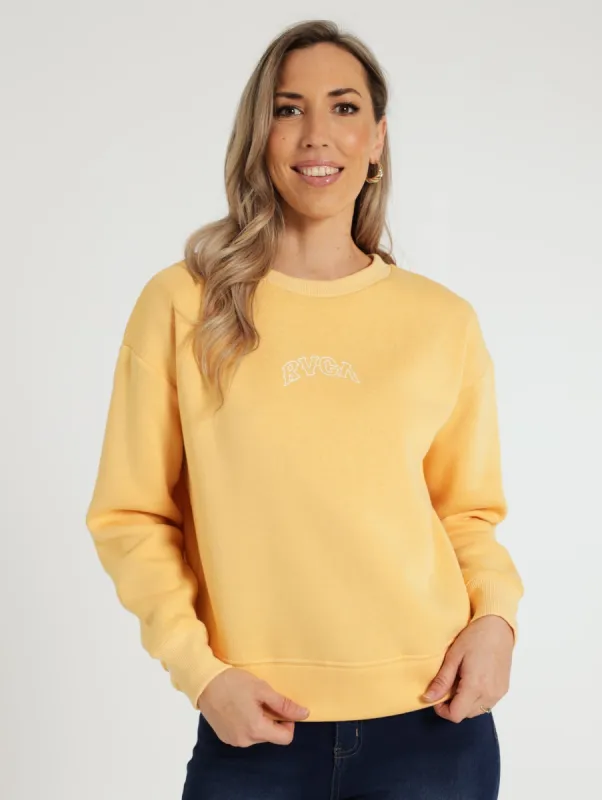 Arch Keyline Crew Sweater - Peach sold by Edgars 