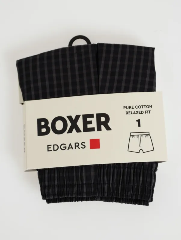 Single Fashion Woven Boxer - Black sold by Edgars 