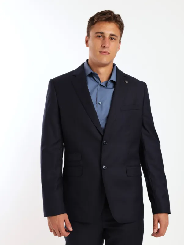 Men's Regular Viscose Blend Suit Jacket - Navy made by Signature