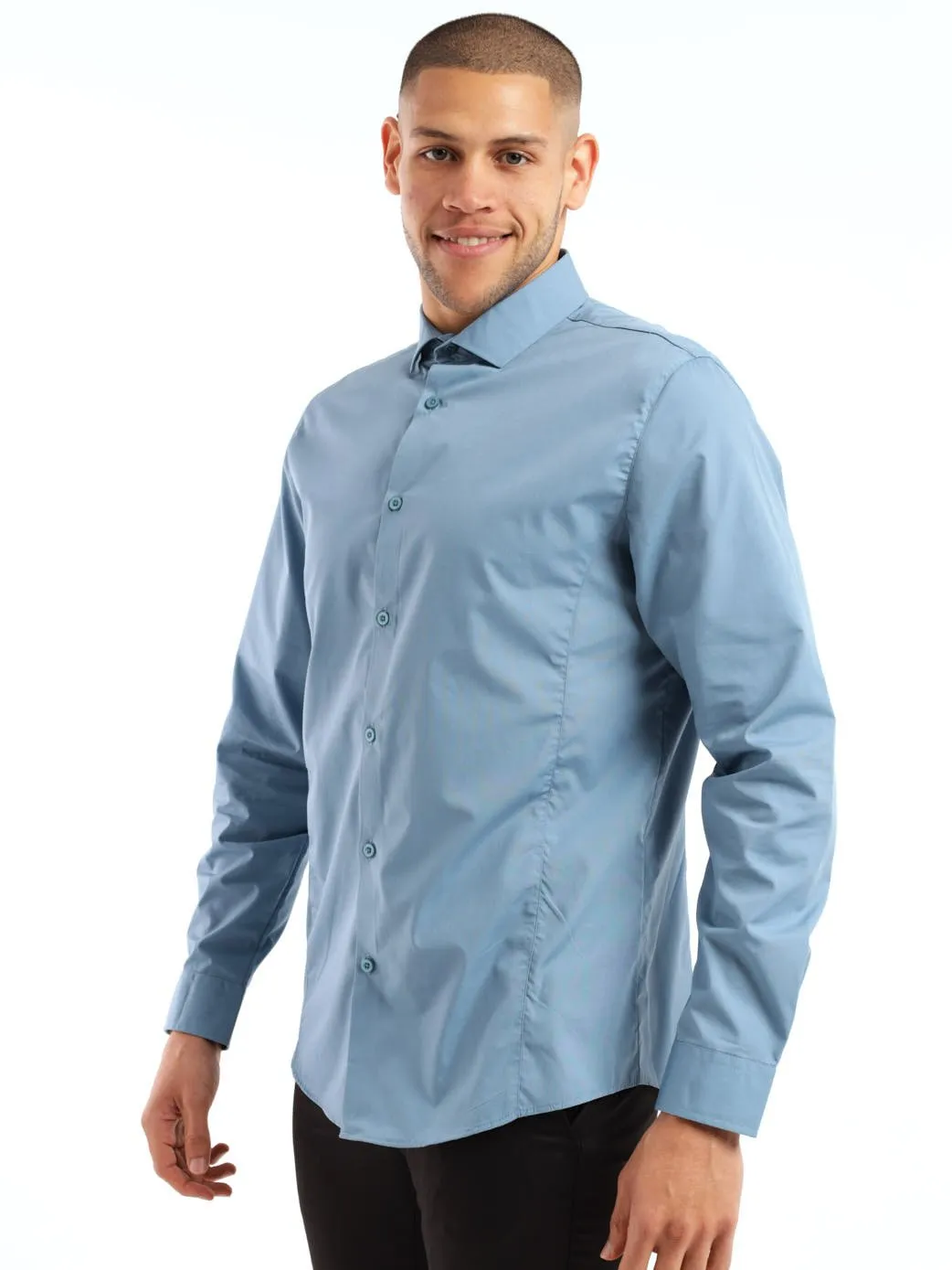 Men's Easy Care Shirt - Smokey Blue sold by Edgars  product image thumbnail 2