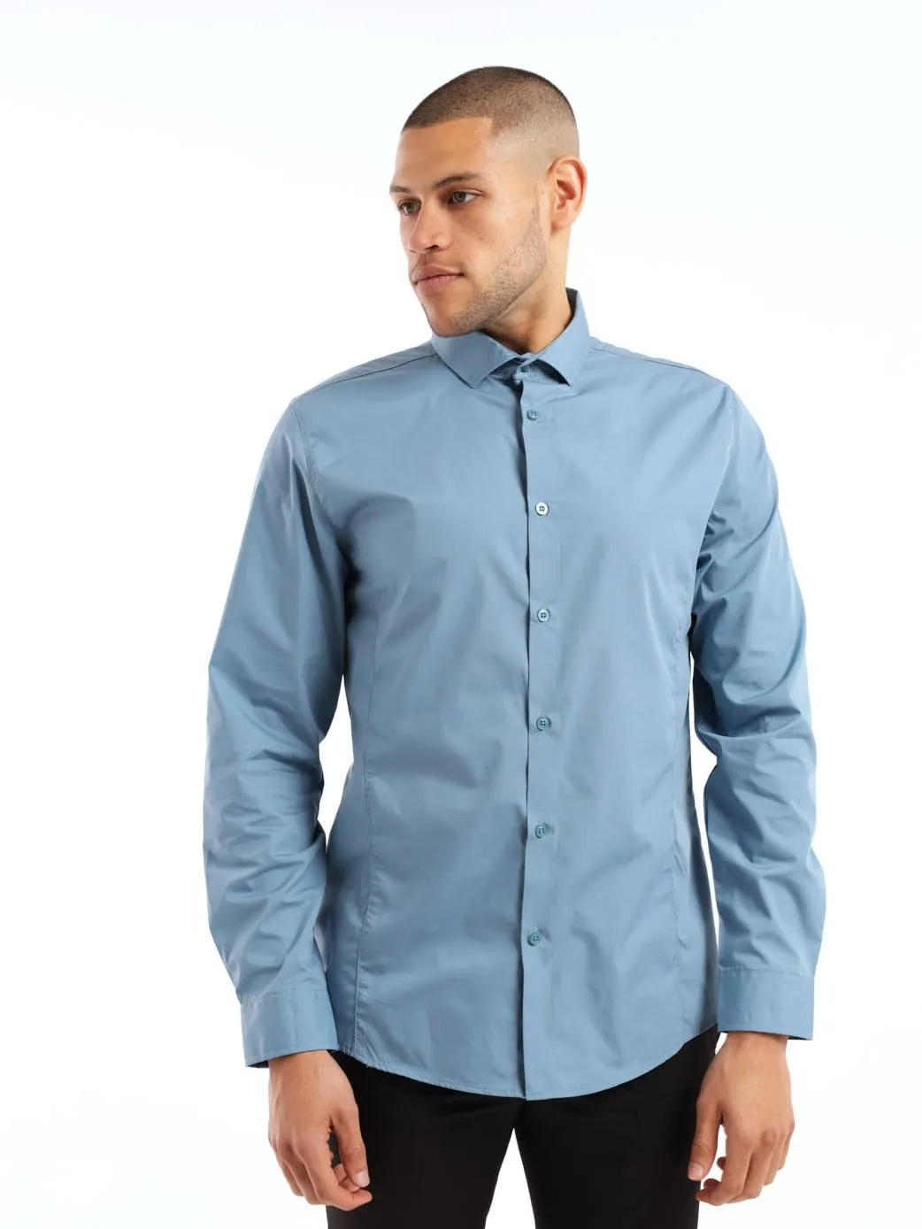 Men's Easy Care Shirt - Smokey Blue sold by Edgars
