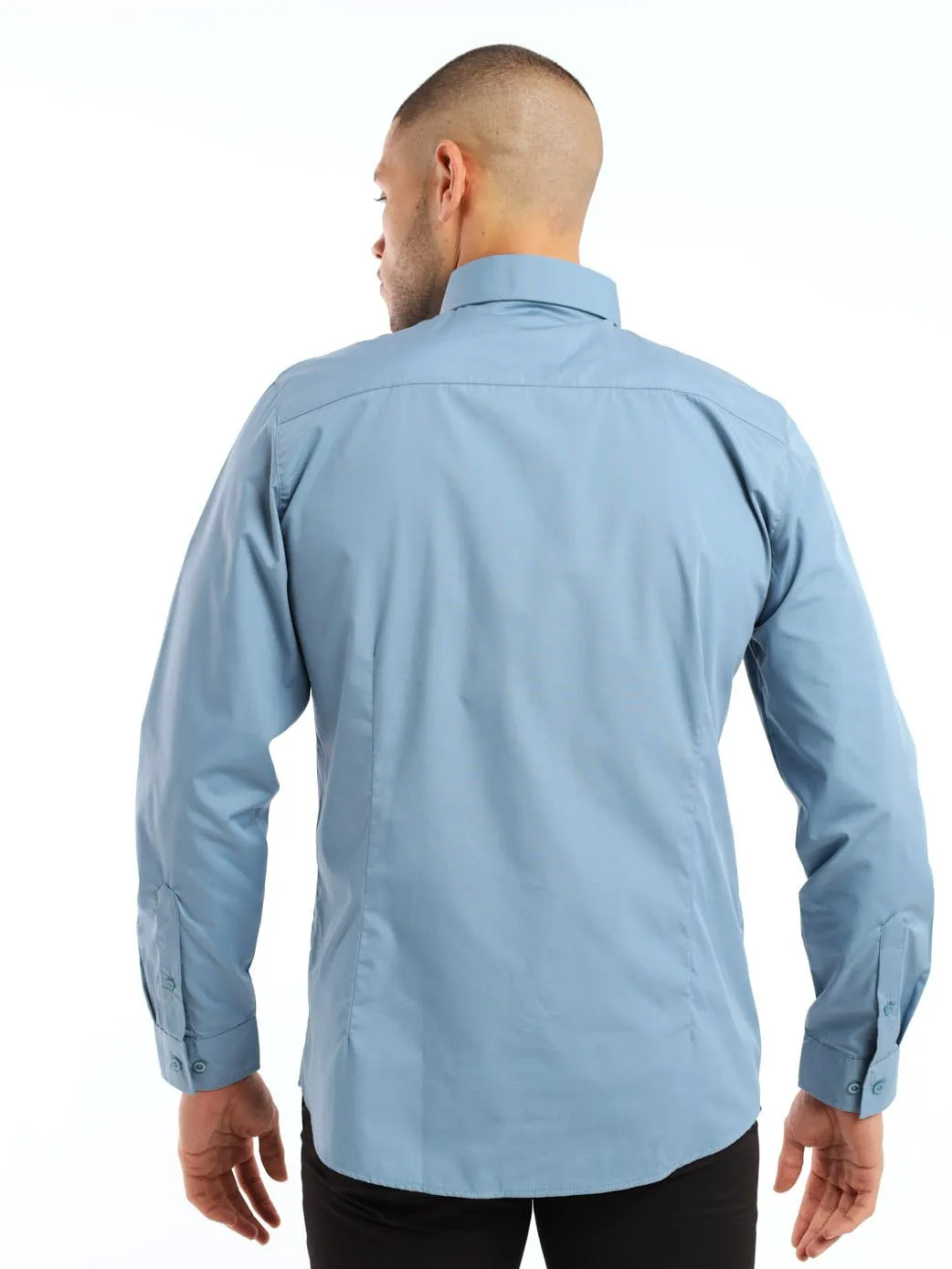 Men's Easy Care Shirt - Smokey Blue sold by Edgars  product image thumbnail 3