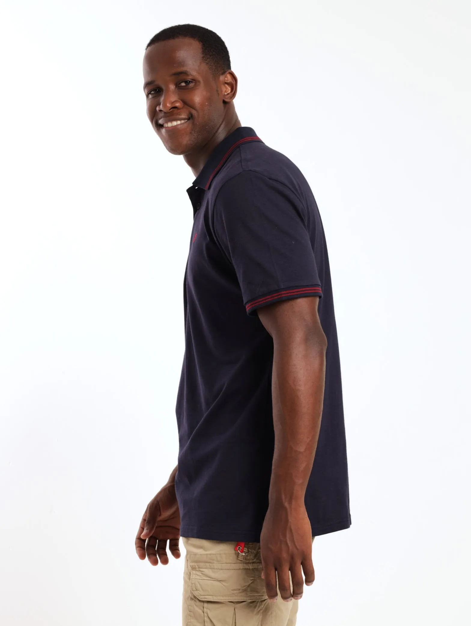Men's Single Jersey Golfer - Navy sold by Edgars product image thumbnail 2