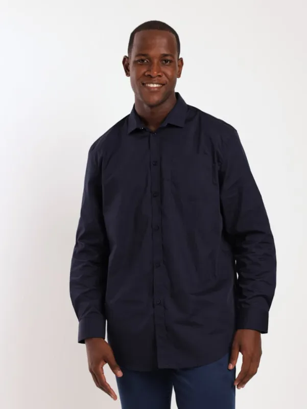 Men's Easy Care Shirt - Navy sold by Edgars 
