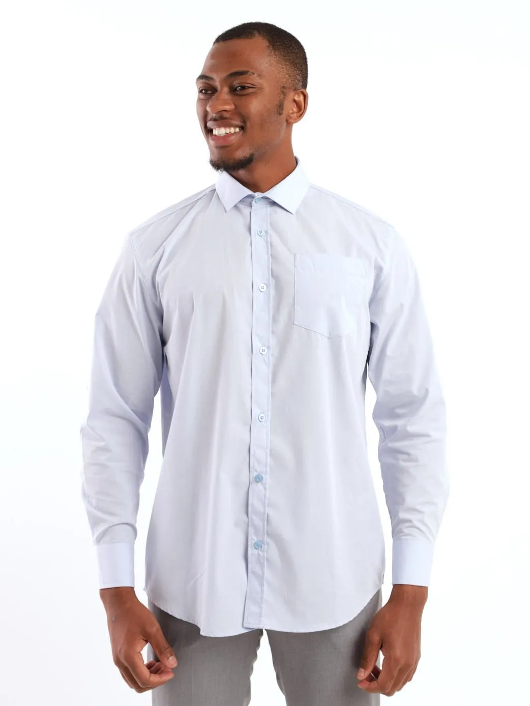 Men's Easy Care Shirt - Sky Blue sold by Edgars