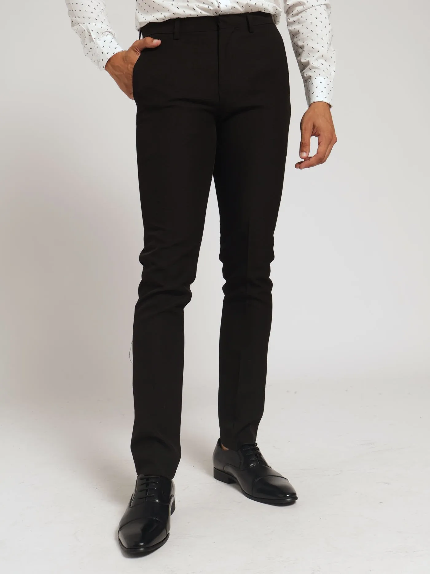 Men's Skinny Stretch Suit Trouser - Black sold by Edgars