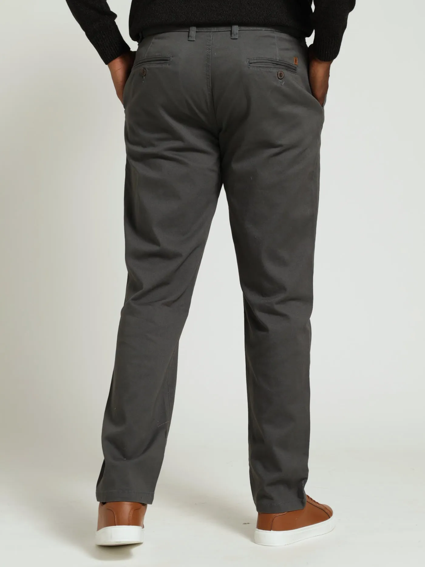 Men's New Basic Stretch Fit Chino - Grey sold by Edgars product image thumbnail 3