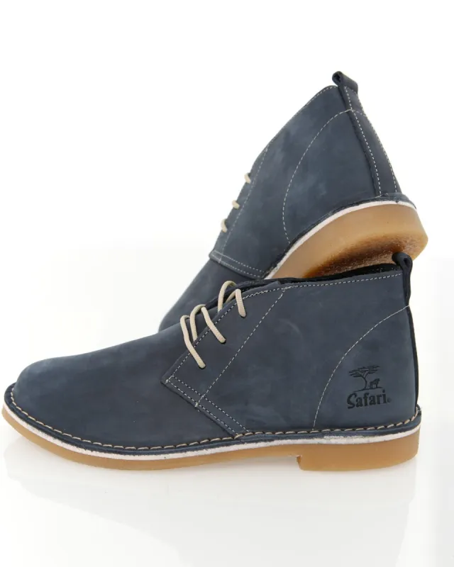 Odyssey Safari Stitch Down Nubuck Veldskoen - Navy sold by Edgars 