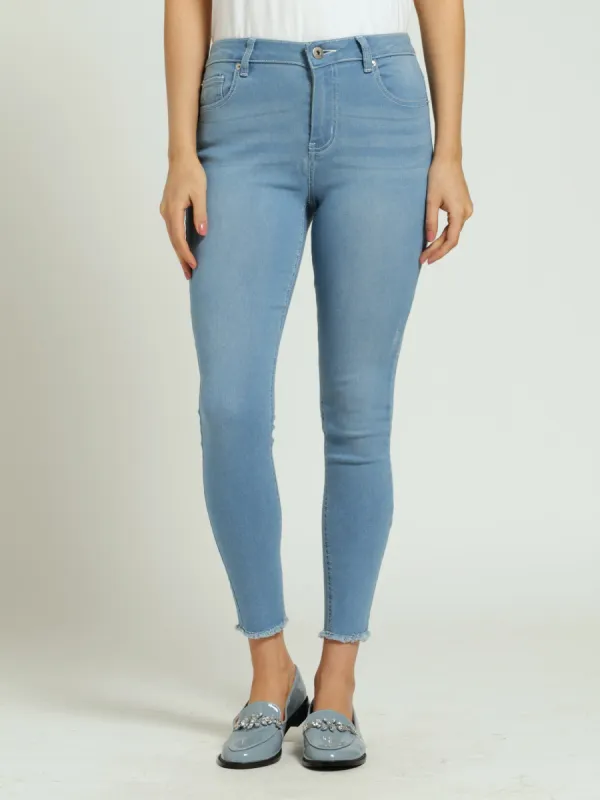 Anklegrazer Skinny Denim Jean - Bleach sold by Edgars 