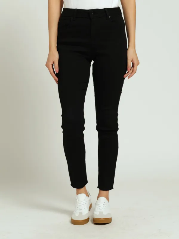 Anklegrazer Skinny Denim Jean - Black sold by Edgars