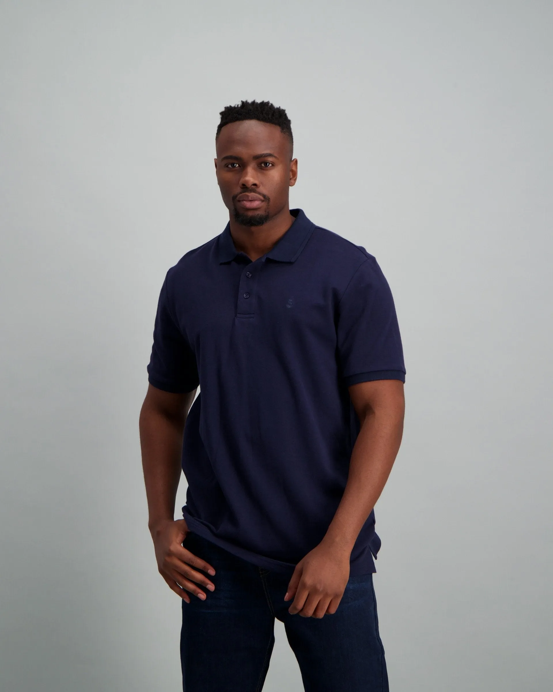 Mens - Basic Golfer Tex - Navy sold by Edgars