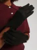 Mock Suede Gloves - Black sold by Edgars 