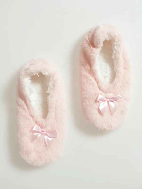 Fluffy Slipper Socks - Pink sold by Edgars 