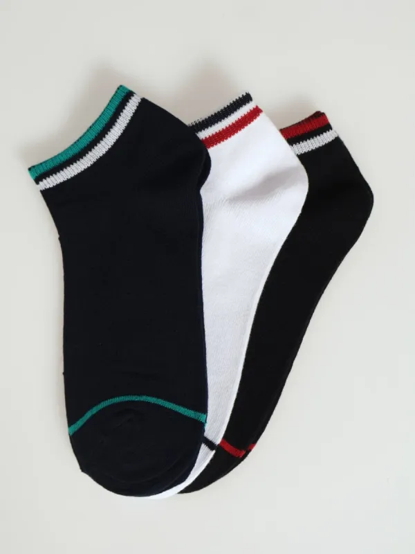 3 Pack Low Cut Contrast Socks sold by Edgars 