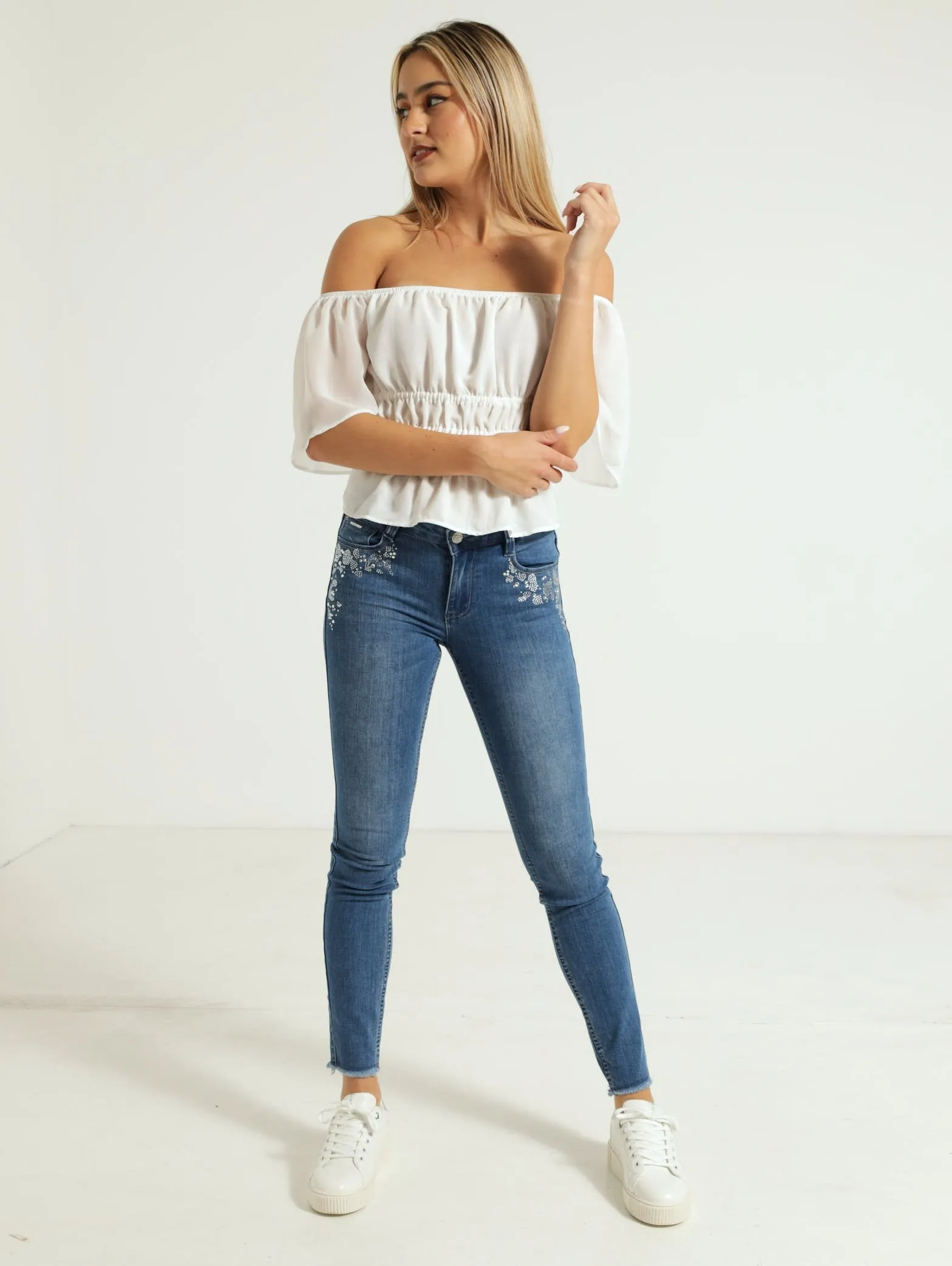 Flared Elasticated Waist Top - Off White sold by Edgars product image thumbnail 5