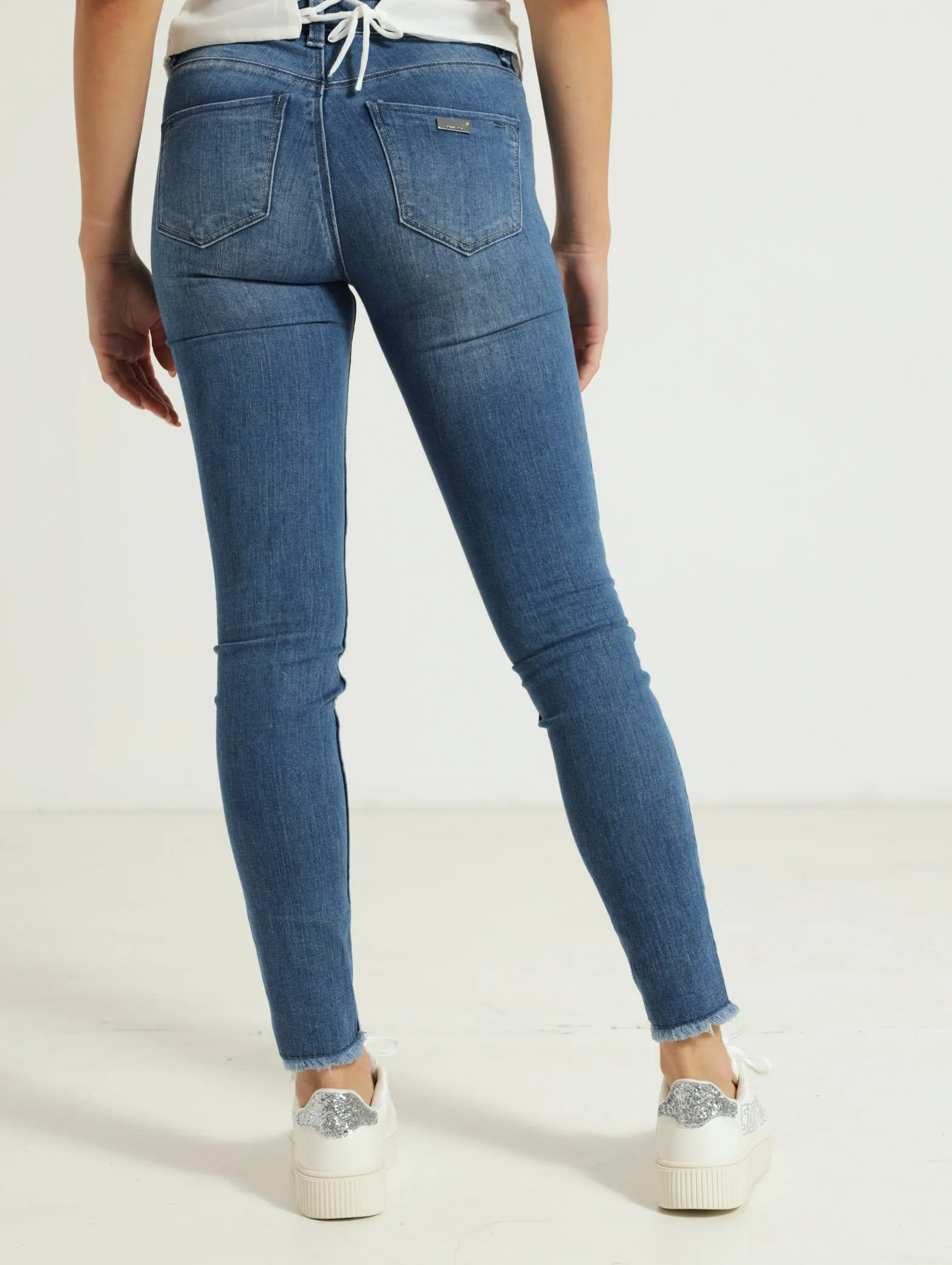 Mid Waist Skinny Jean With Bling Detail - Light Wash sold by Edgars product image thumbnail 3