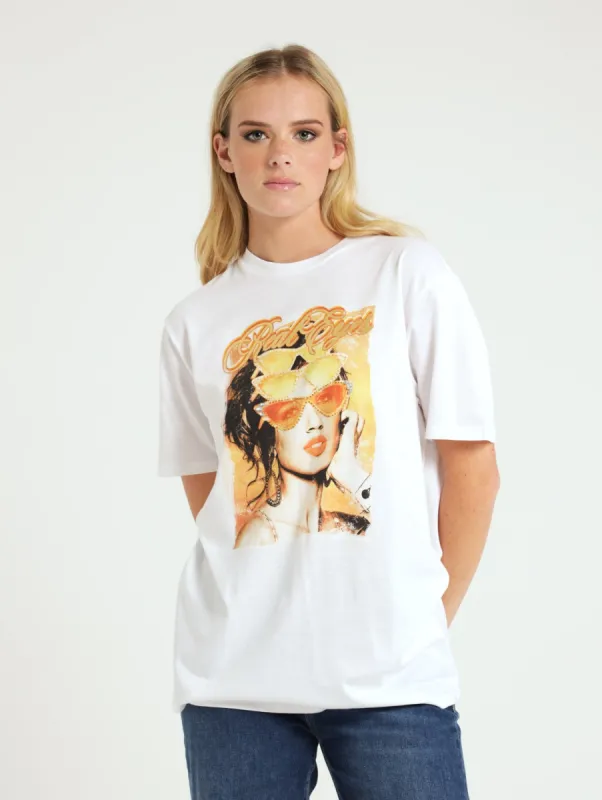 Real Eyes Crew Tee - White sold by Edgars
