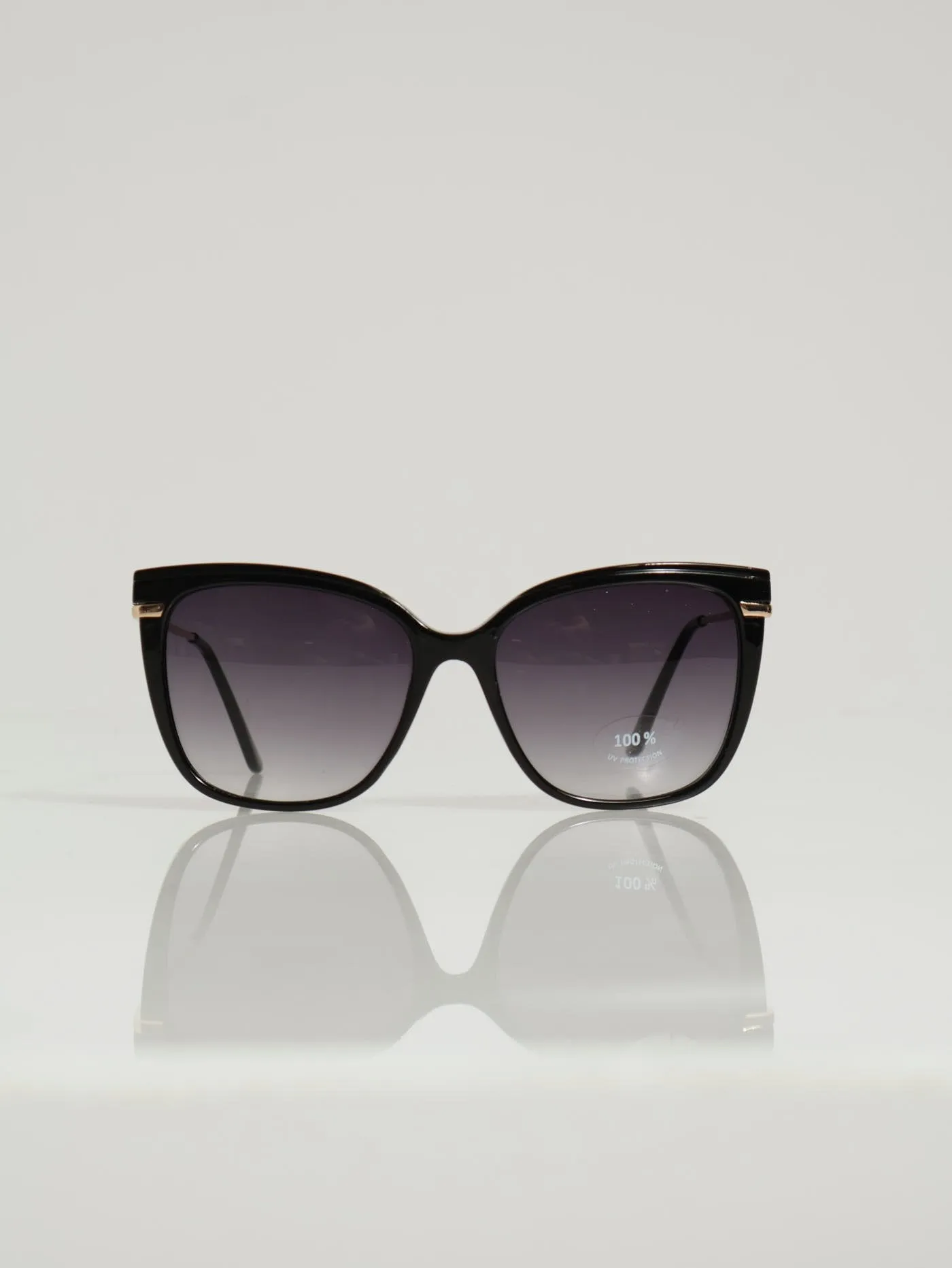 Large Frame Sunglasses - Black sold by Edgars