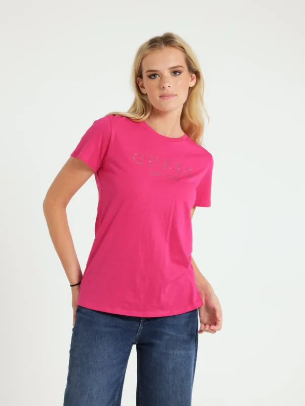 1981 Crystal Easy Tee - Pink made by Guess