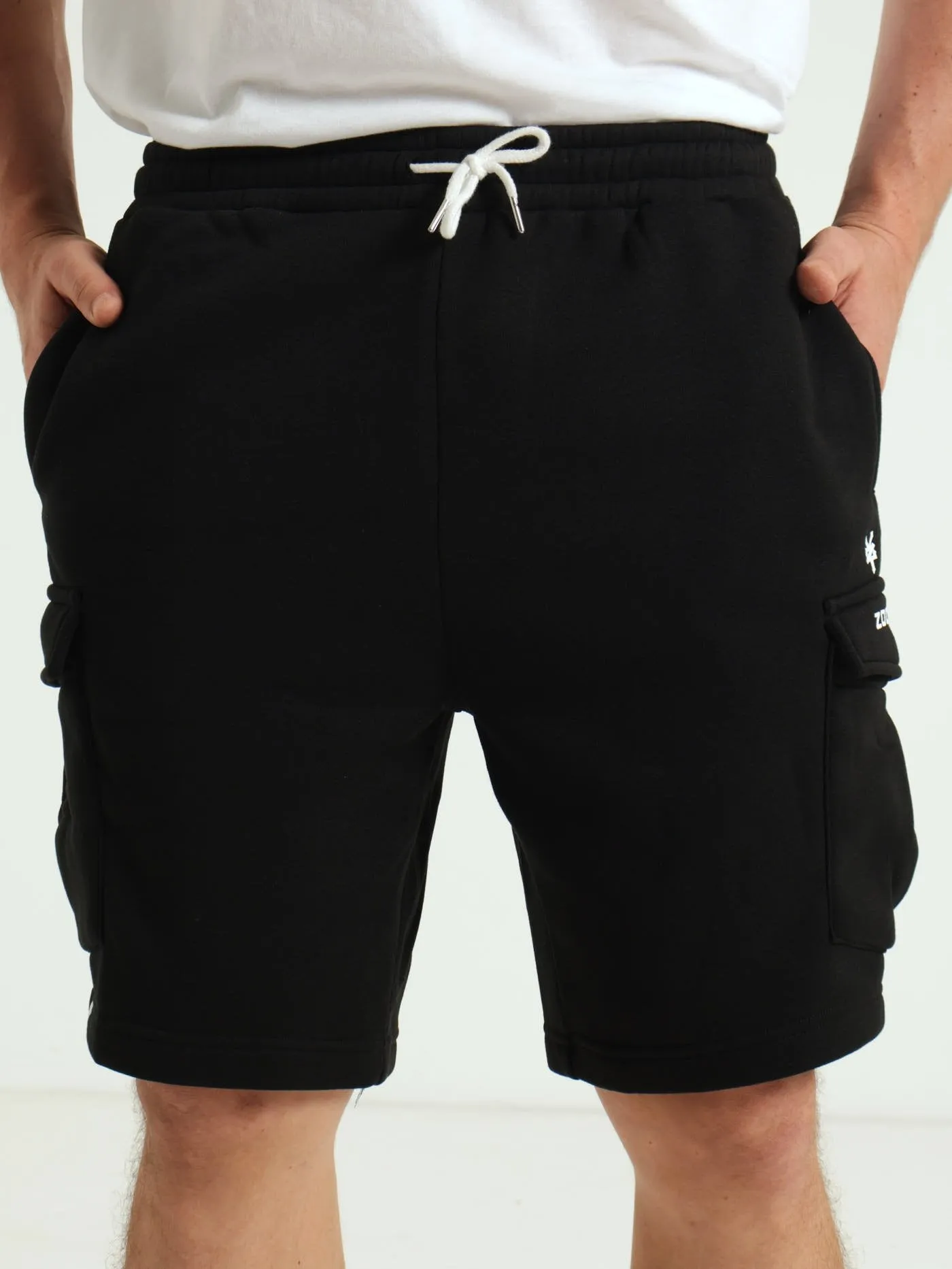 Cargo Fleece Shorts - Black sold by Edgars