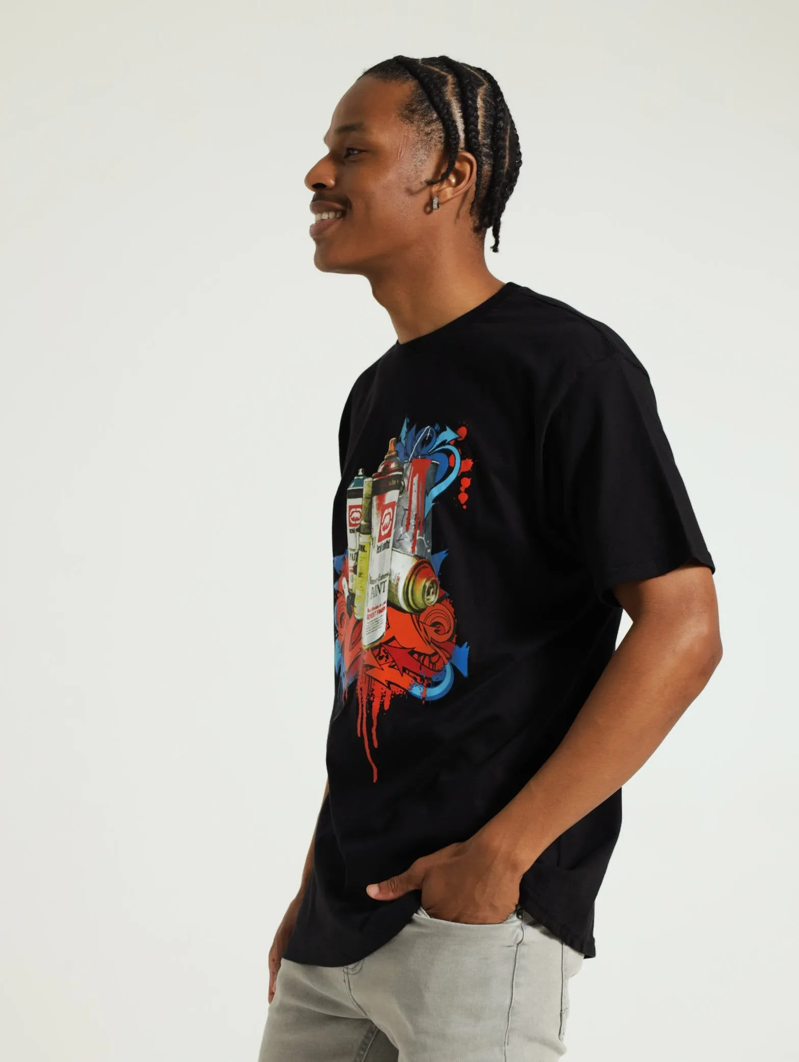 Spray Can Graphite Printed Tee - Black sold by Edgars product image thumbnail 2