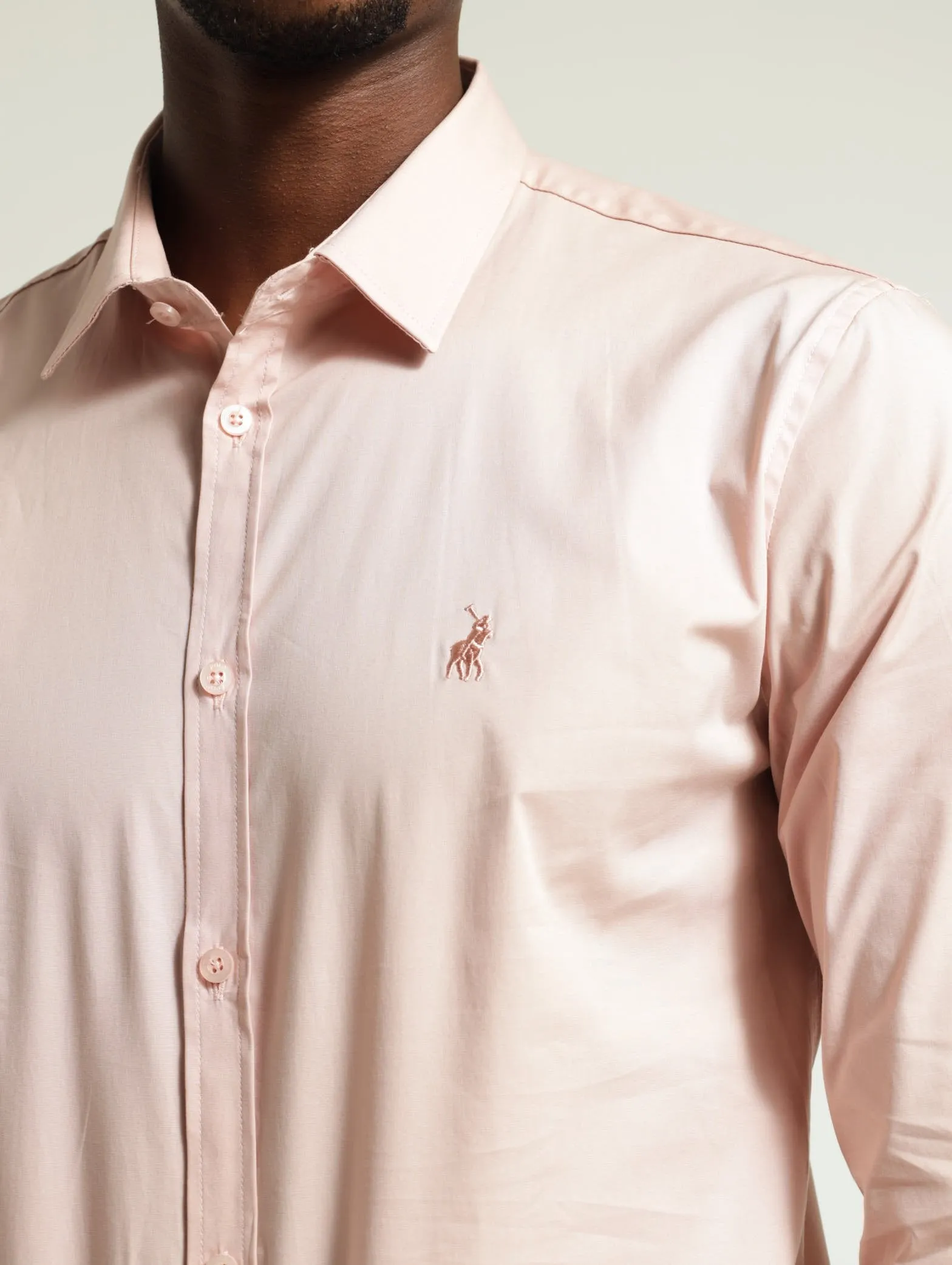 Long Sleeve Slim Stretch Shirt - Pink sold by Edgars product image thumbnail 5