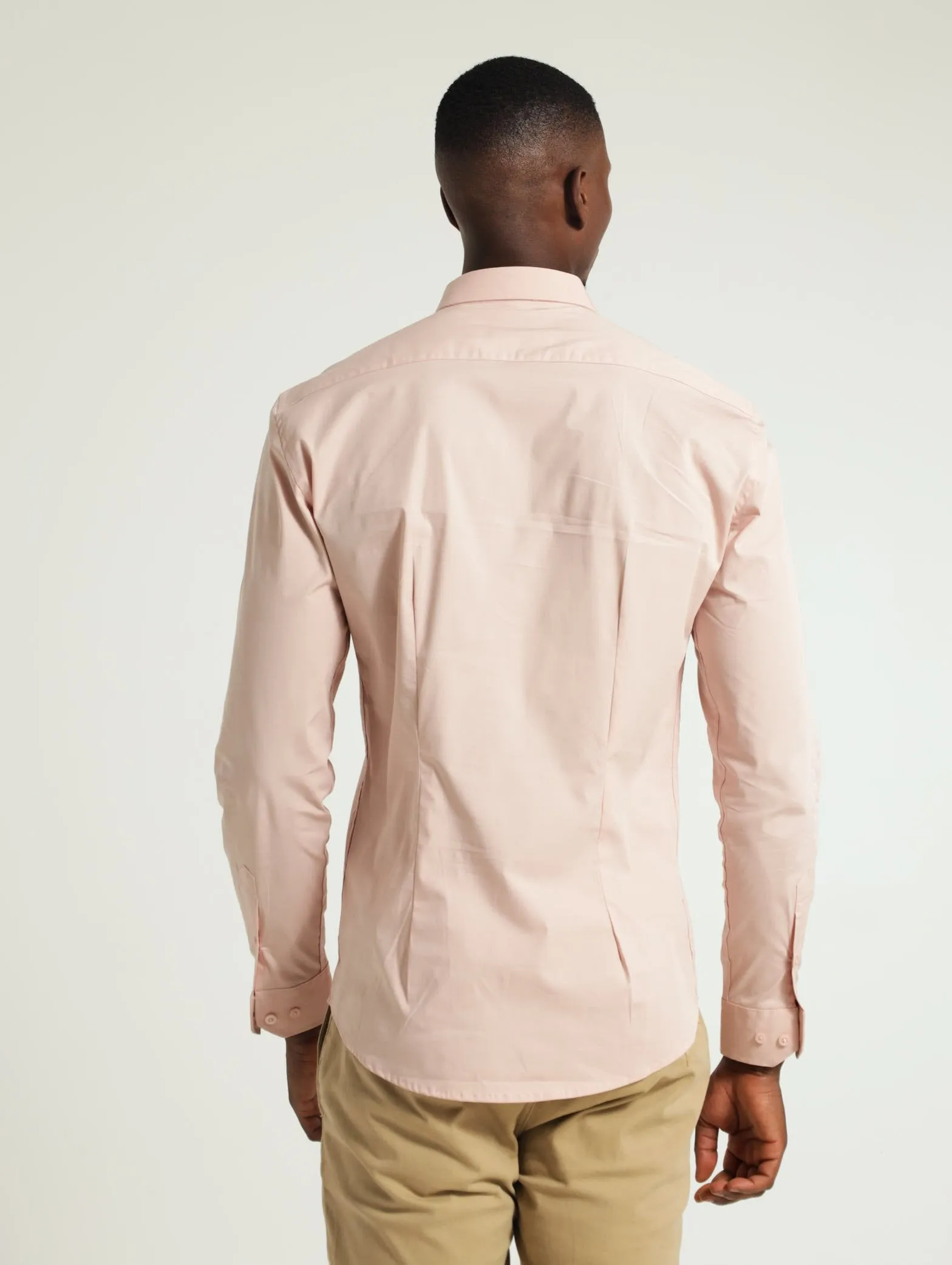 Long Sleeve Slim Stretch Shirt - Pink sold by Edgars product image thumbnail 3