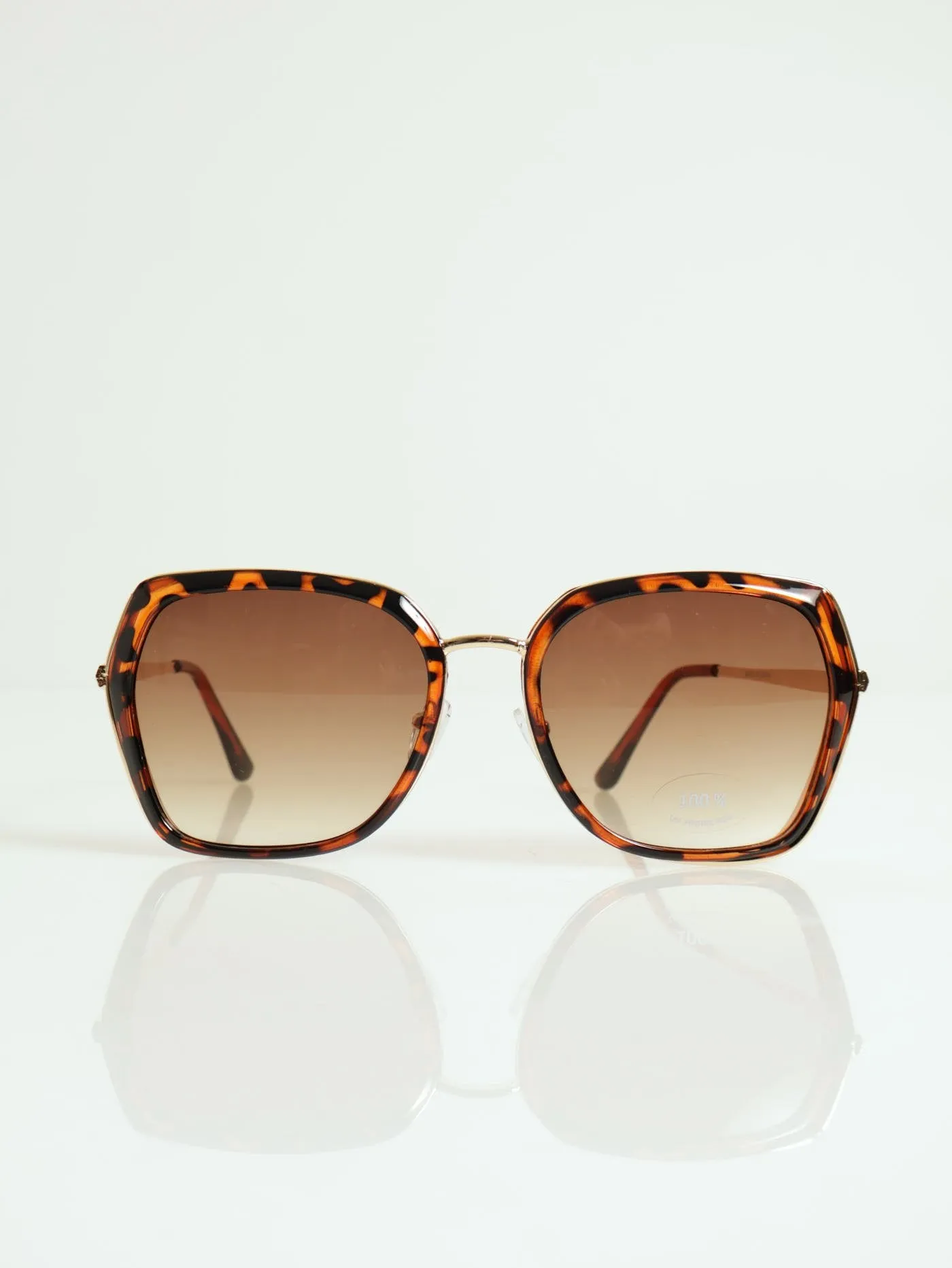Round Frame With Brown Gradient Sunglasses - Tortoise sold by Edgars
