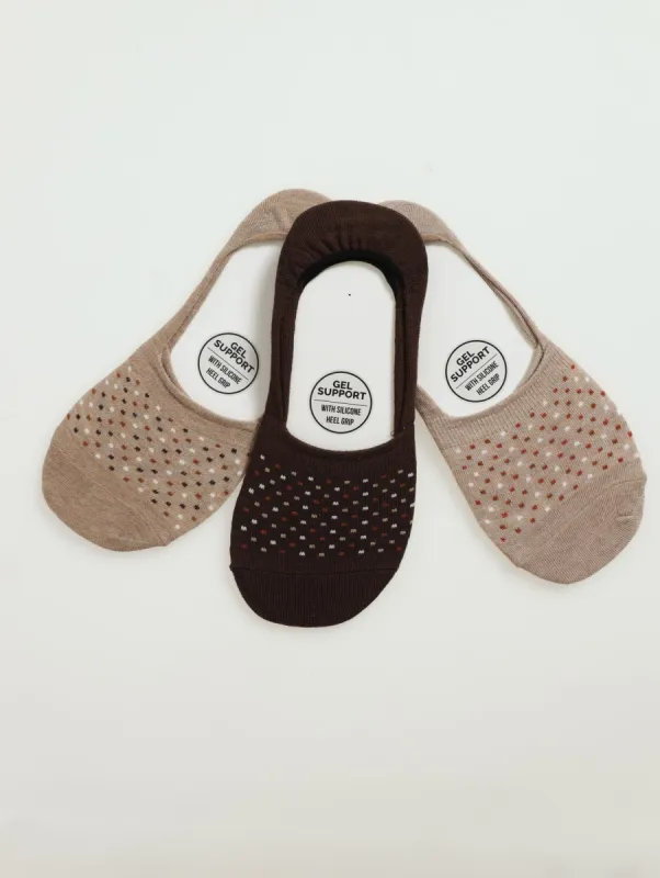 3 Pack Natural Spot Secret Socks - Natural sold by Edgars