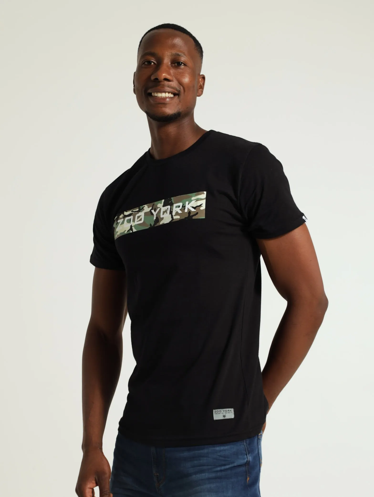 Camo Rectangular Printed Tee - Black sold by Edgars product image thumbnail 2