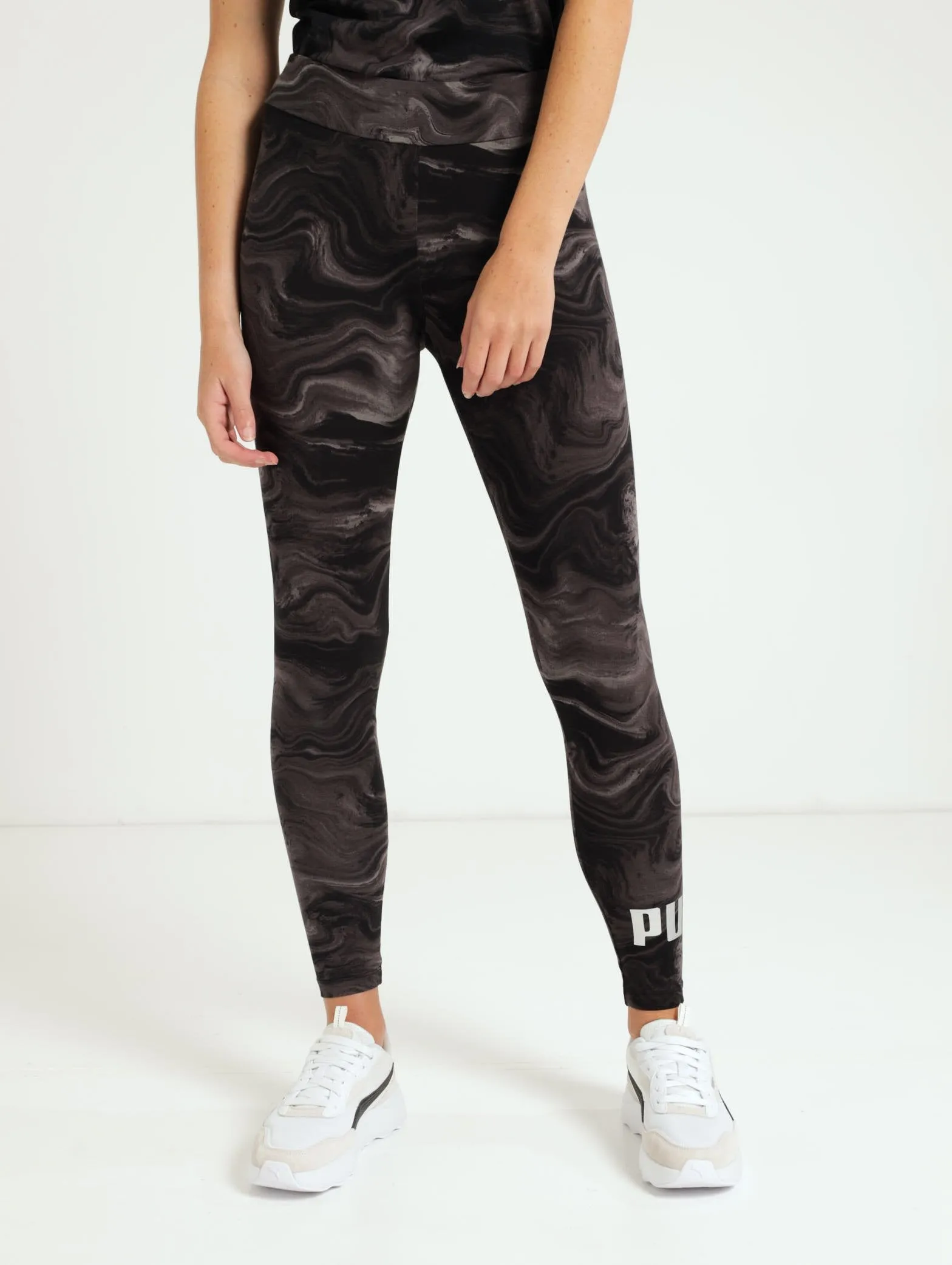 Essential Marbleized Leggings - Black sold by Edgars
