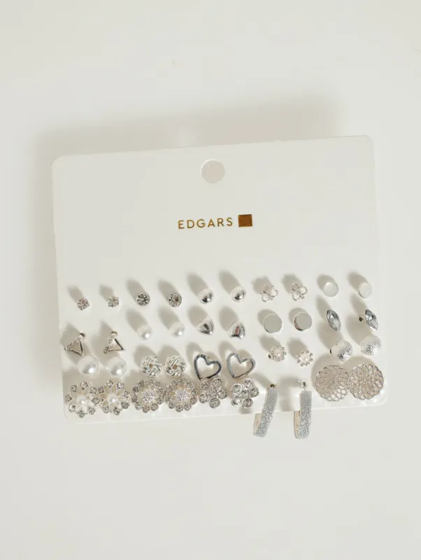 20 Pack Earings - Silver sold by Edgars 