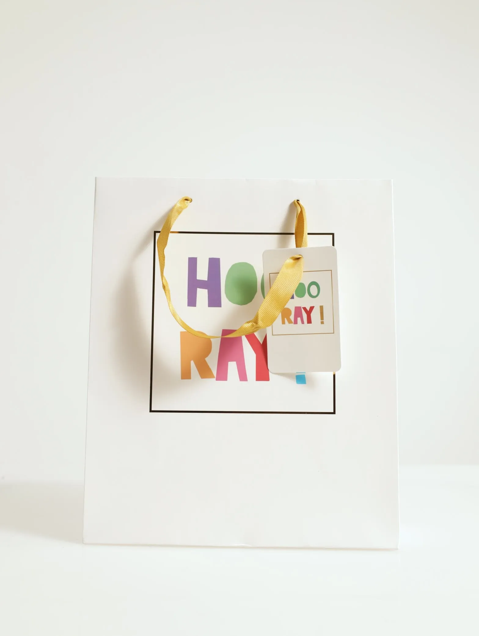 Hooray Slogan Gift Bag - White sold by Edgars