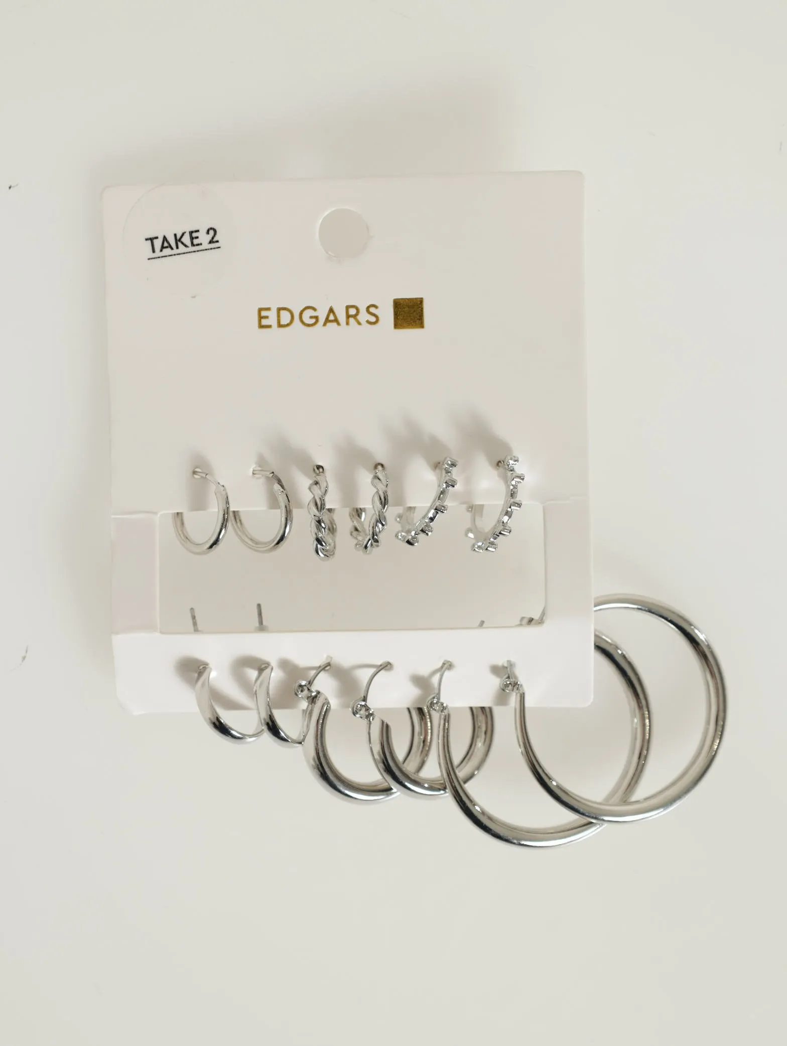 6 Pack Multi Hoops - Silver sold by Edgars