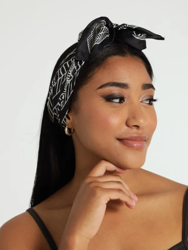 Satin Feel Scarf - Black sold by Edgars