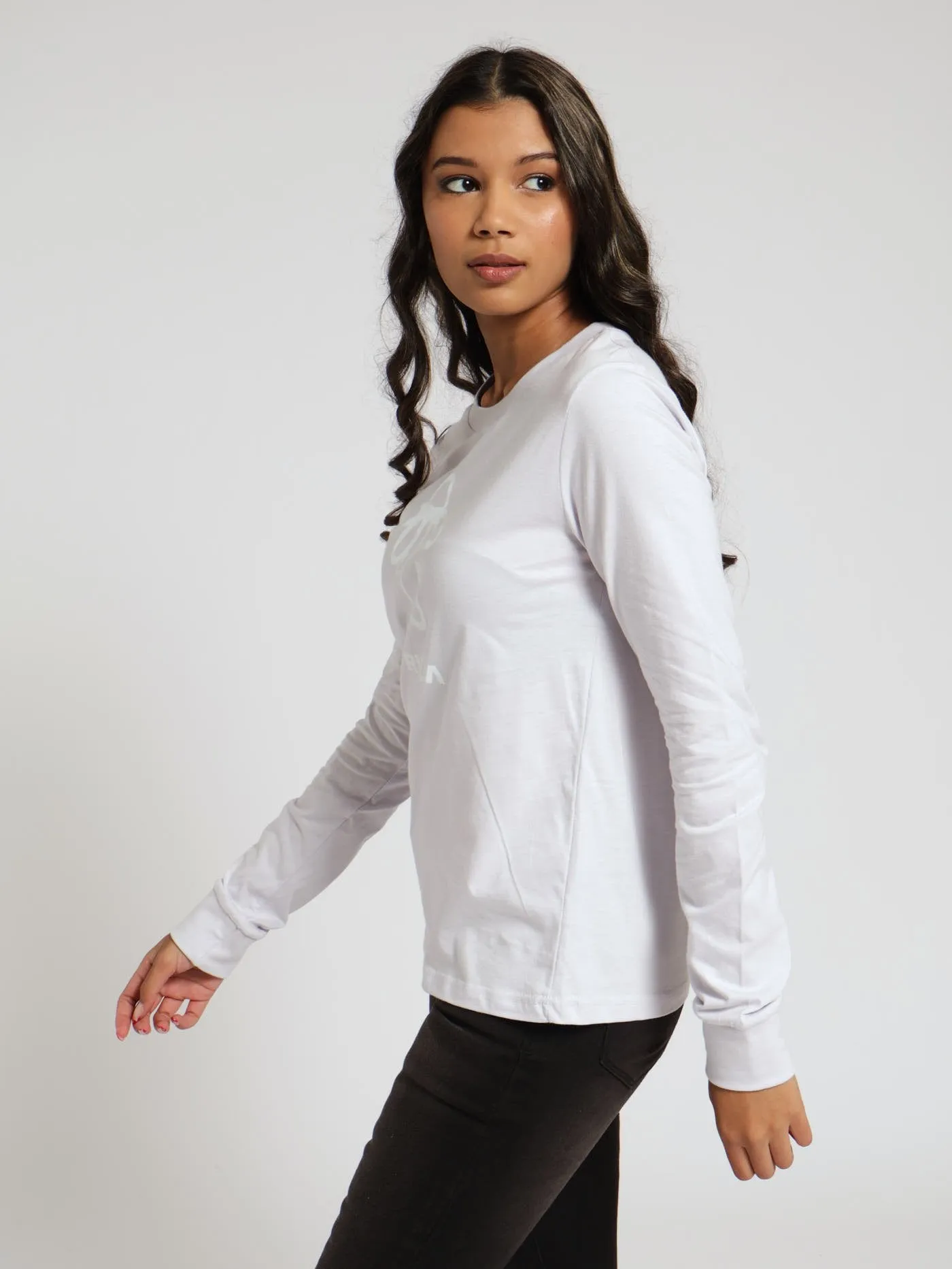 Long Sleeve Love Me Not Tee - Light Grey sold by Edgars product image thumbnail 2