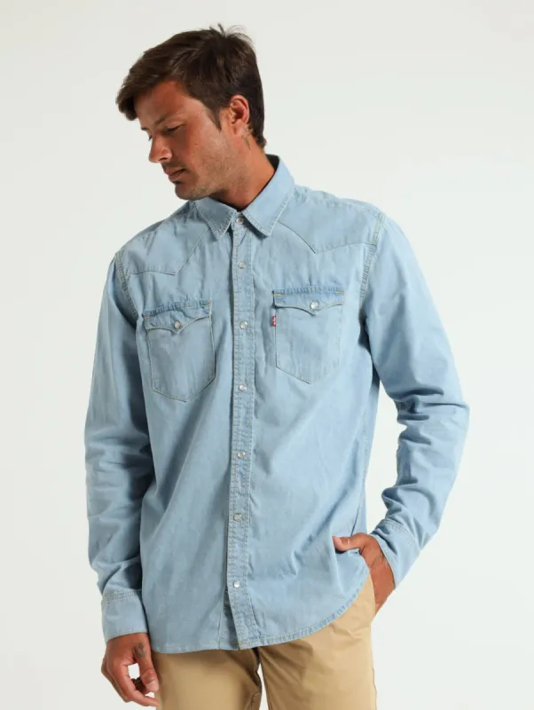 Classic Western Franklin Shirt - Stonewash sold by Edgars 