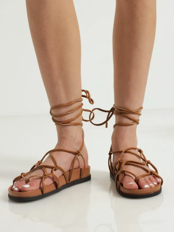 Sultry Lace-Up Moulded Sandal - Tan sold by Edgars
