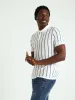 Stripe Fine Gauge Golfer - White sold by Edgars
