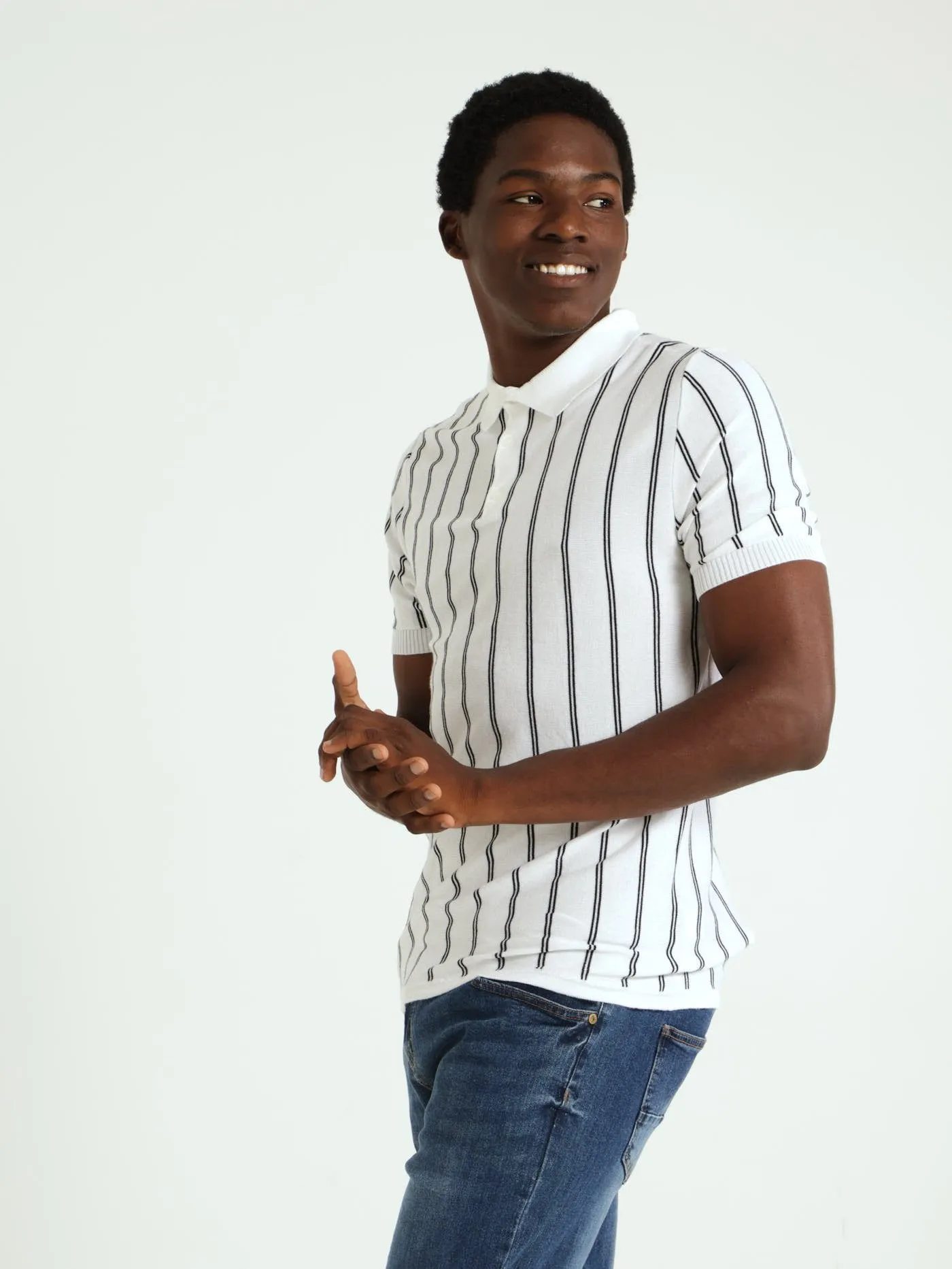 Stripe Fine Gauge Golfer - White sold by Edgars product image thumbnail 2