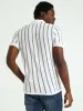 Stripe Fine Gauge Golfer - White sold by Edgars