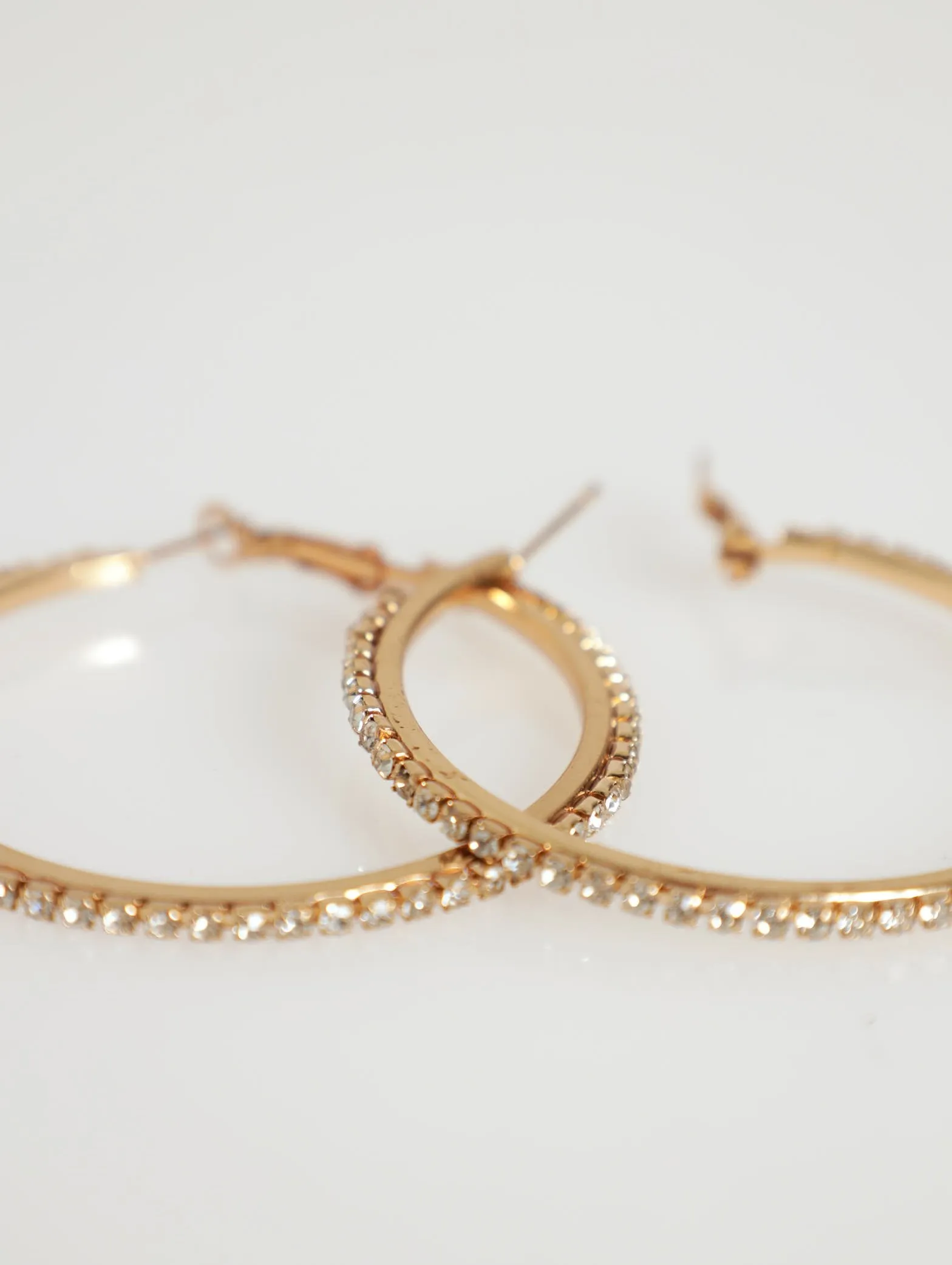 Ladies Diamante Hoop Earings - Gold sold by Edgars product image thumbnail 3