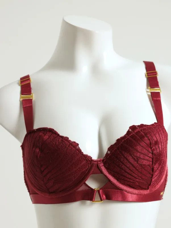 Lace Balconette Bra - Red sold by Edgars 