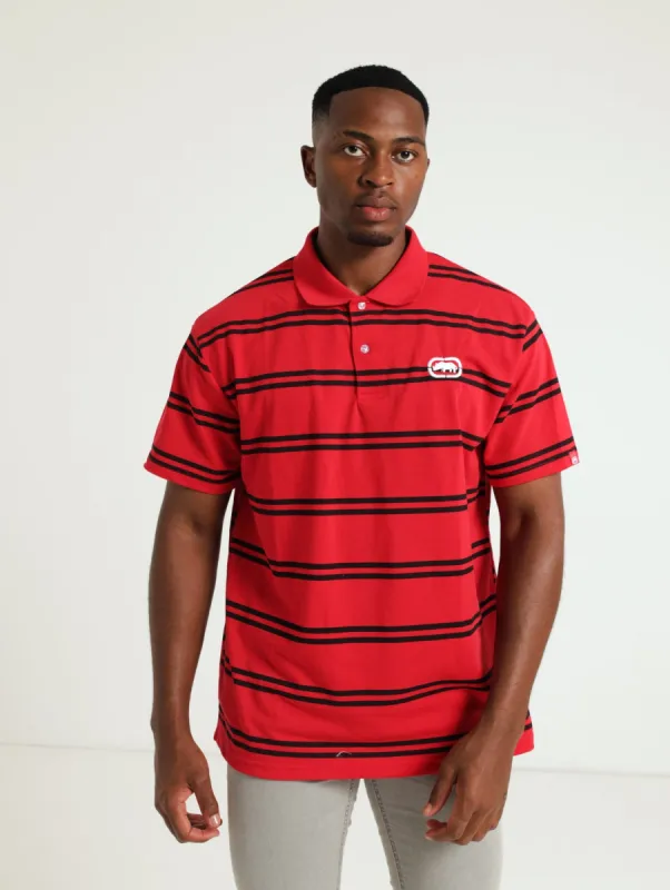 Stripe Embossed Golfer - Red sold by Edgars 