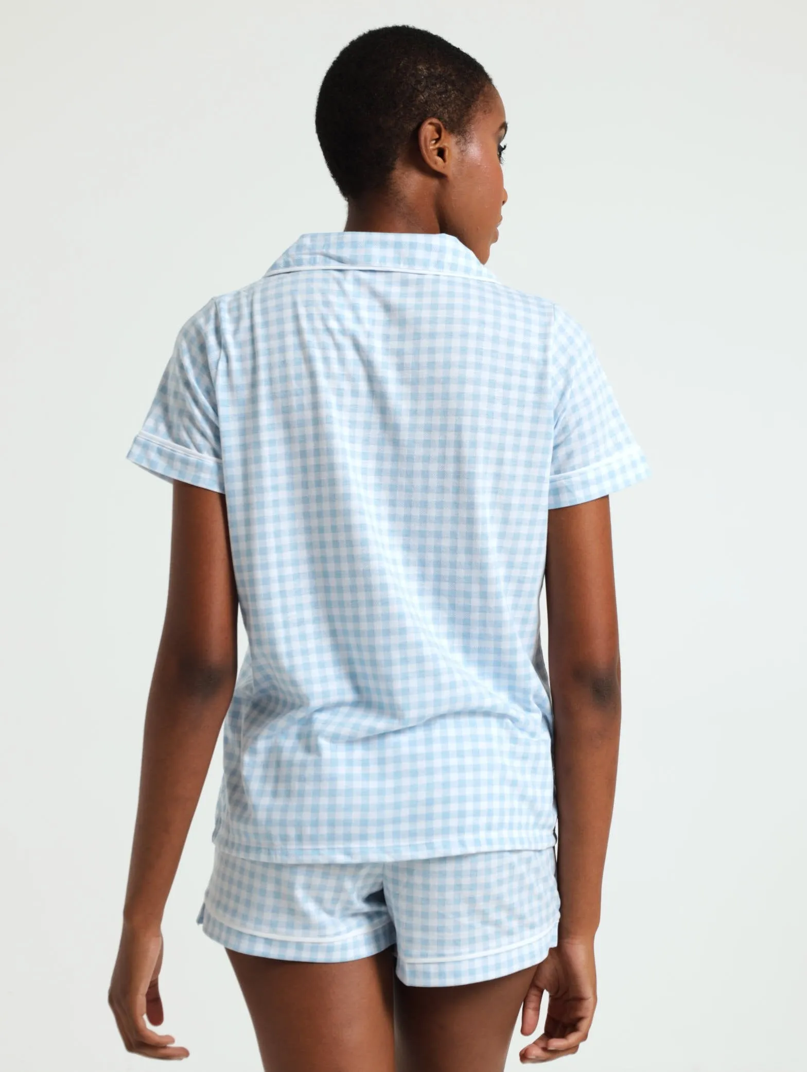 Button Up Shirt & Short Knit Sleepset - Blue sold by Edgars product image thumbnail 3