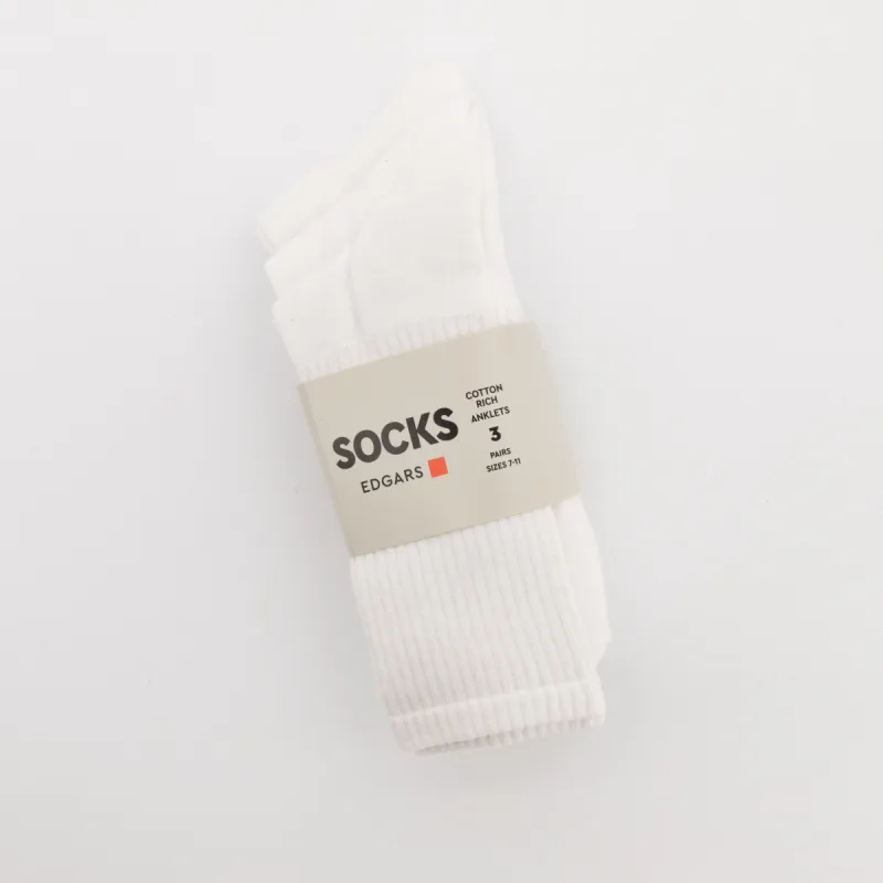Men's 3 Pack All Rounder Socks sold by Edgars