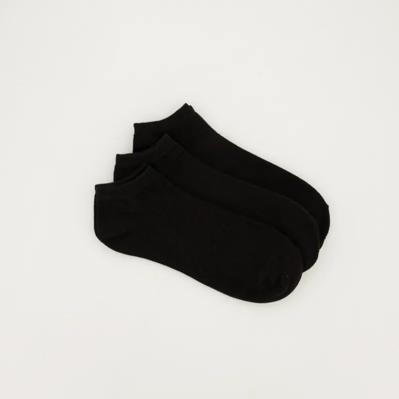 Mens - 3 Pack Plain Lowcut Socks - Black sold by Edgars