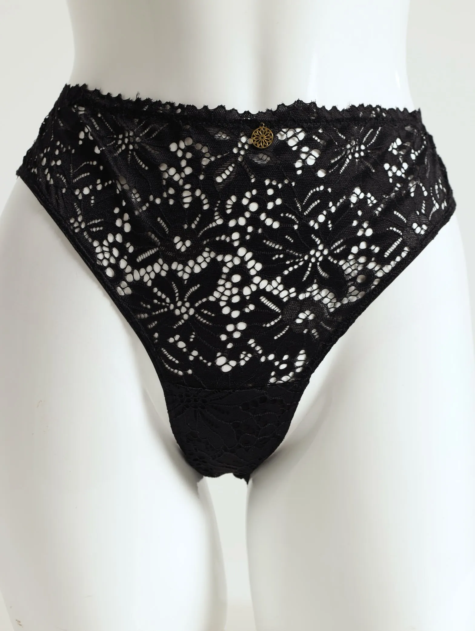 Lace Brazilian Panty - Black sold by Edgars