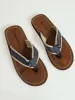 2 Tone Upper Wide Vamp Sandals - Navy sold by Edgars