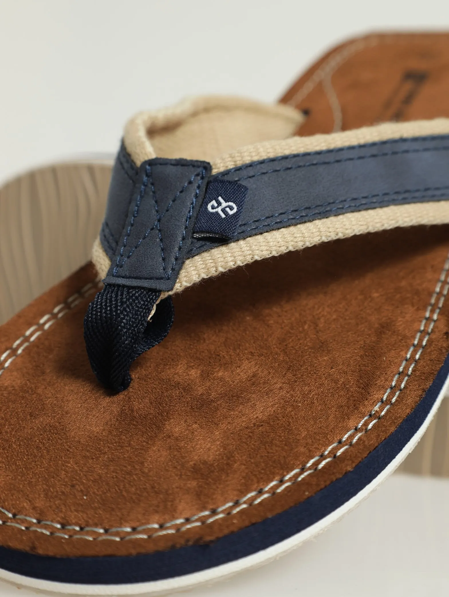 2 Tone Upper Wide Vamp Sandals - Navy sold by Edgars product image thumbnail 5